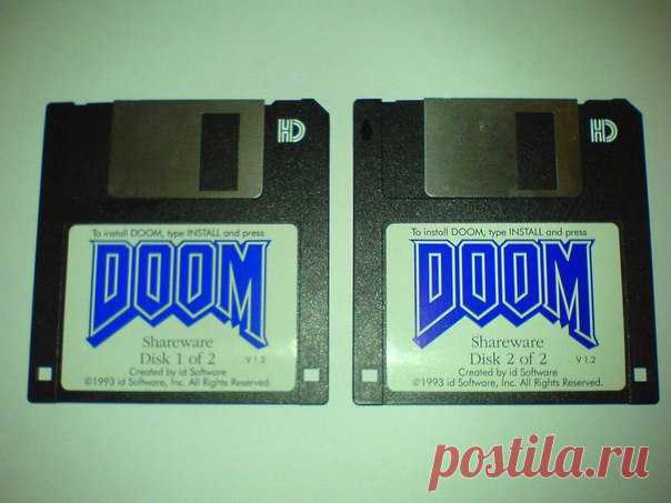 Первая часть DOOM вмещалась на двух дискетах