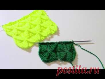 Ажурный узор спицами Ажурная елочка💚Knitting patterns