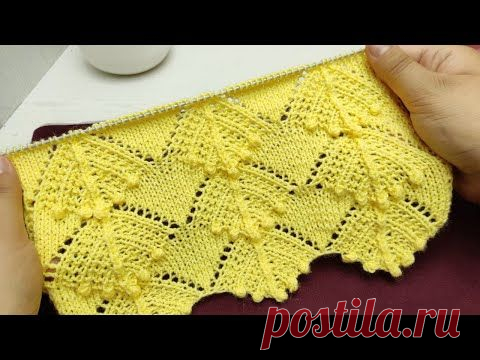 Настоящая находка! Отличный узор, который все искали. Ажурный узор спицами