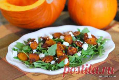 Теплый салат с карамелезированной тыквой - Cooking Palette » Cooking Palette