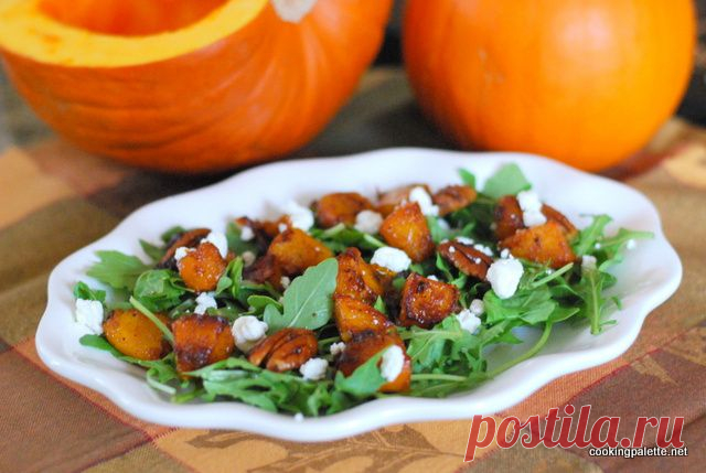 Теплый салат с карамелезированной тыквой - Cooking Palette » Cooking Palette