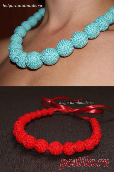 Вязаные бусы (слингобусы) своими руками, мастер-класс | helga-handmade.ru