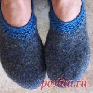 Очумелые ручки - новые тапочки из старого свитера