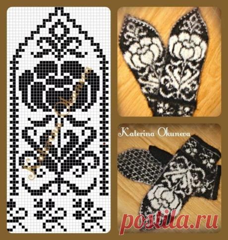 Жаккардовые узоры для варежек