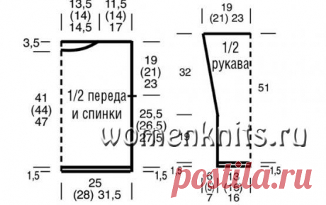 Пуловер из нежного мохера спицами