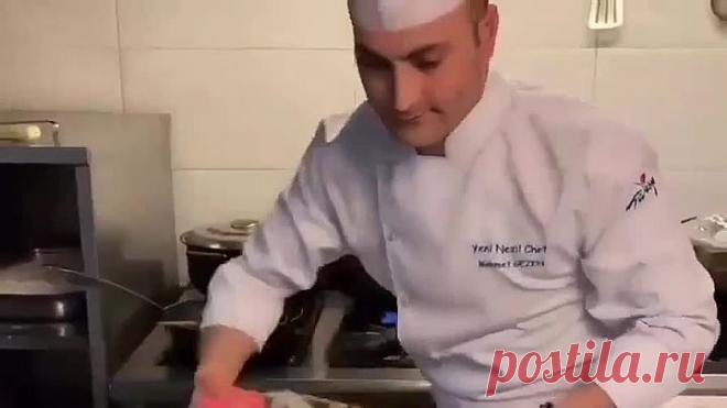 Как фаршируют скумбрию в ресторане