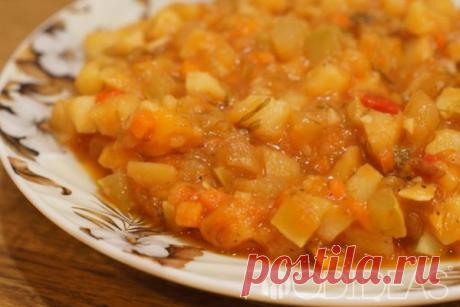 Рагу из картошки с кабачками - рецепт приготовления с фото