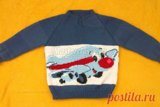 Вязание свитера с рукавом-регланом для мальчика 5 лет. Мастер-класс