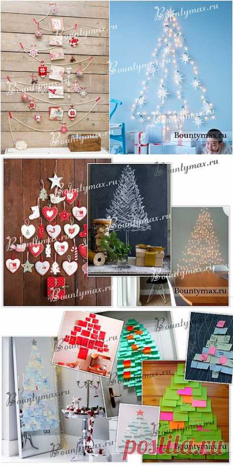 Необычная елка на стене