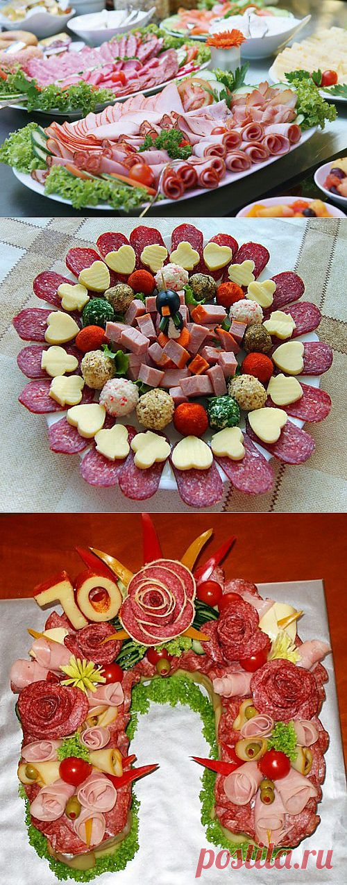 Красивое оформление мясных нарезок: идеи и примеры / Простые рецепты