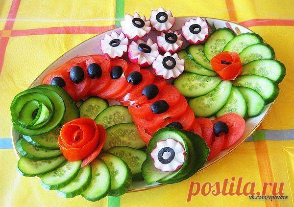 Оформление овощных нарезок. / Царский пир