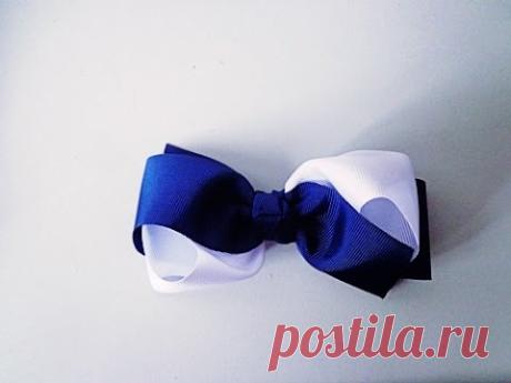 Laço de fita de Gorgurão duas cores /Diy Ribbon Aula 62