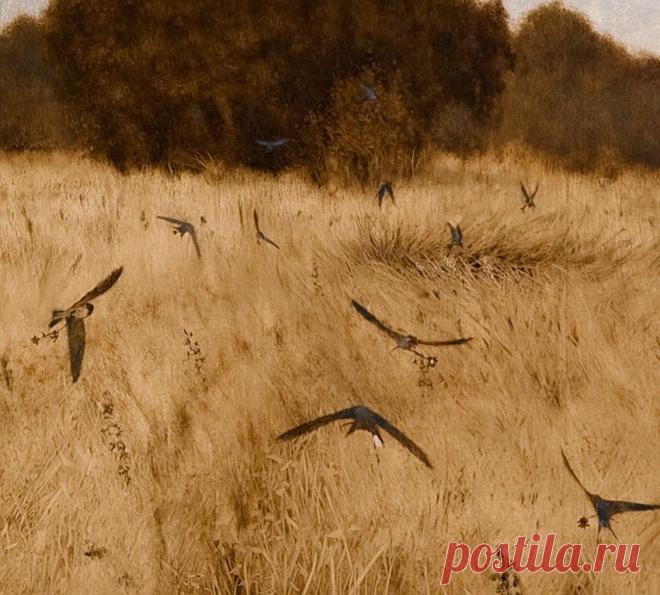 Художник Brad Kunkle. Стоит октябрь, как запятая, которую не зачеркнуть...