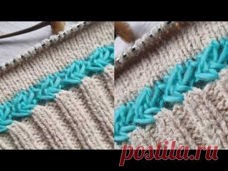 Декорируем манжеты вашего джемпера❤️🧶knitting pattern .