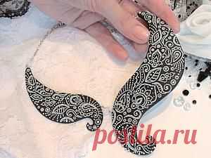 Видеоурок: колье-воротник из полимерной глины в технике росписи point-to-point - Ярмарка Мастеров - ручная работа, handmade