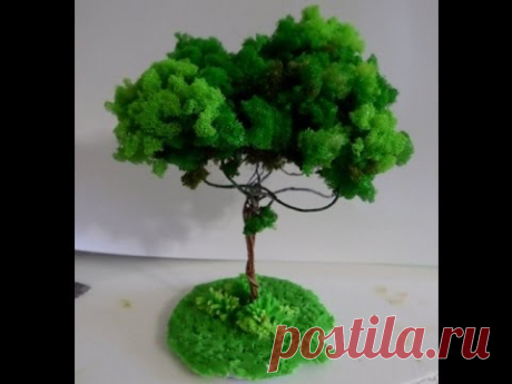 Árvore de Espuma Triturada para Maquete ou Decoração Parte 1/3_Por Lucilia Dantas