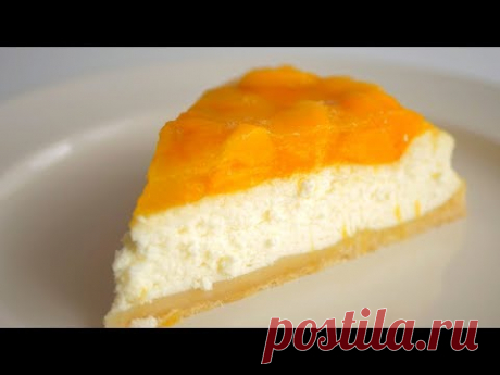 Нежный сметанный пирог &quot;Как чизкейк&quot; с персиками