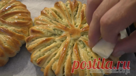Рецепт самой красивой лепешки с начинкой