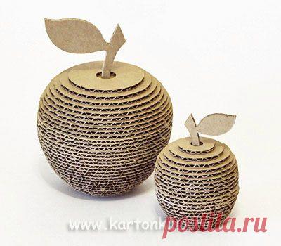 Интересные поделки из картона: 3D яблоки с сюрпризом | КАРТОНКИНО.ru