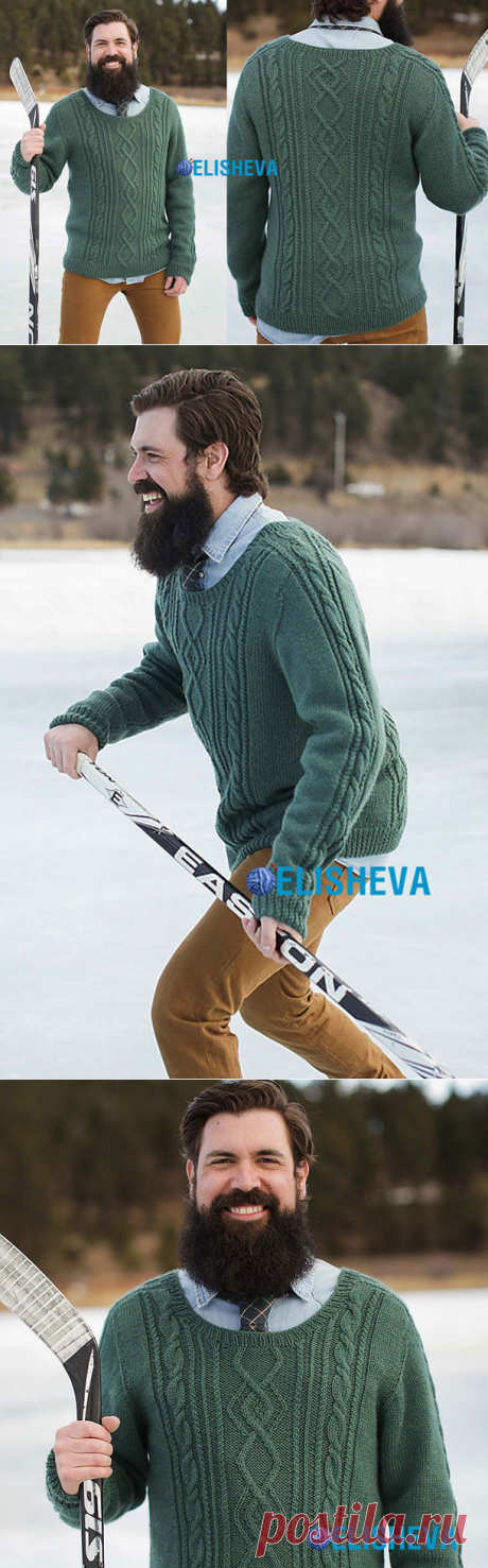 Мужской пуловер &quot;Ном&quot; спицами, дизайн Мойра Энгель