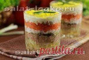 Салат из печени трески, классический рецепт
