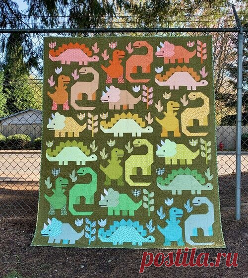 Как можно воплотить драконов и динозавров в лоскутном шитье | Лоскуток к лоскутку | Дзен