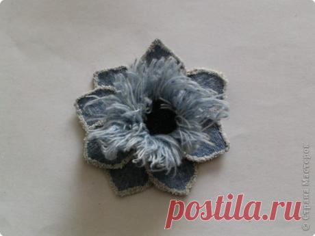 Цветок из джинса №2