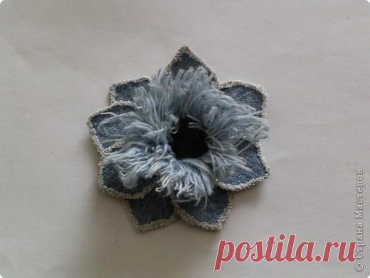 Цветок из джинса №2