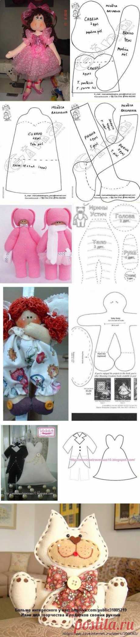 Большая подборка выкроек для мягких игрушек - Рукоделие