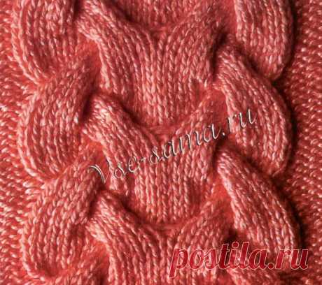 УЗОР СПИЦАМИ &quot;КОРОЛЕВСКАЯ КОСА&quot;.