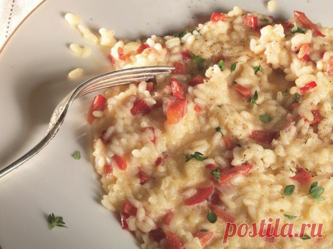 Рис со сливками и сладким перцем