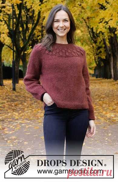 ДЖЕМПЕР BLACKFOREST MEMORIES

Размеры: S - M - L - XL - XXL - XXXL

Понадобится: пряжа DROPS KID-SILK (75% кид-мохер, 25% шелк, 210м/25г)
200-225-225-250-275-300 г, цвет 36, bordeaux или пряжа DROPS BRUSHED ALPACA SILK (77% альпака, 23% шелк, 140м/25г)
175-200-200-225-225-275 г, цвет 23, bordeaux

Спицы:
Круговые спицы DROPS размер 5 мм, длина лески 40 см и 60-80 см для лицевой глади.
Круговые спицы DROPS размер 4 мм, длина лески 60-80 см для резинки.
Чулочные спицы DROPS ...