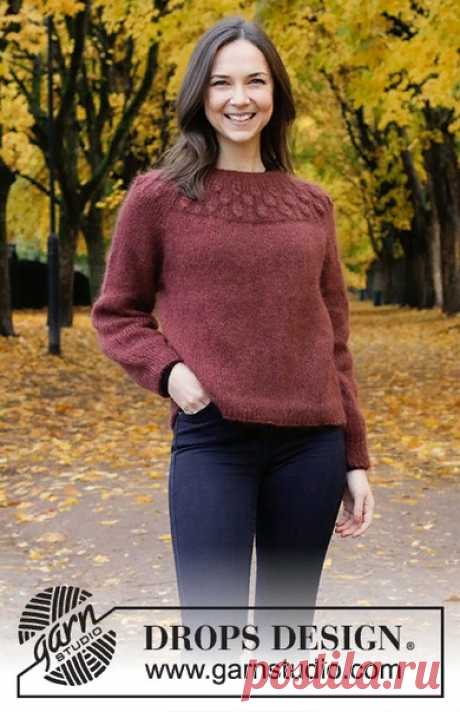 ДЖЕМПЕР BLACKFOREST MEMORIES

Размеры: S - M - L - XL - XXL - XXXL

Понадобится: пряжа DROPS KID-SILK (75% кид-мохер, 25% шелк, 210м/25г)
200-225-225-250-275-300 г, цвет 36, bordeaux или пряжа DROPS BRUSHED ALPACA SILK (77% альпака, 23% шелк, 140м/25г)
175-200-200-225-225-275 г, цвет 23, bordeaux

Спицы:
Круговые спицы DROPS размер 5 мм, длина лески 40 см и 60-80 см для лицевой глади.
Круговые спицы DROPS размер 4 мм, длина лески 60-80 см для резинки.
Чулочные спицы DROPS ...