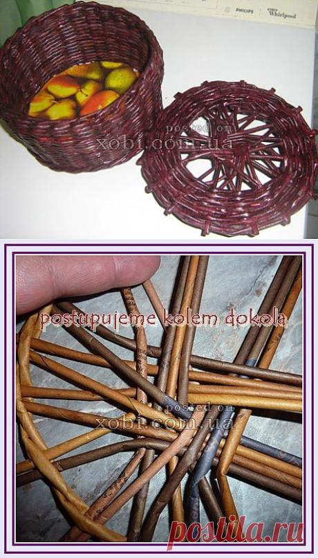 узор для дна корзинки из газет (небольшей мастер-класс)