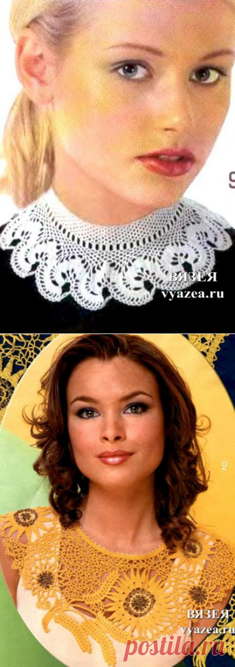 Воротник крючком схема и описание в хорошем качестве