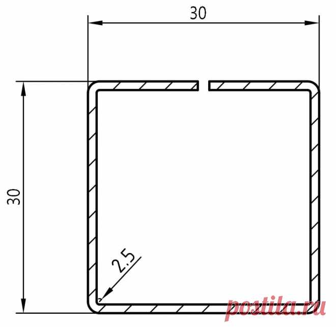 Армирующий профиль 30х30 (Veka 113.025) – Оконный профиль для систем Veka