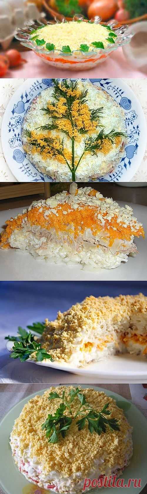 Приготовление салата Мимоза – делаем вкусный салат / Простые рецепты