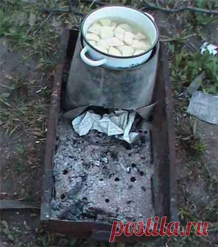 Печка на даче из старого ведра