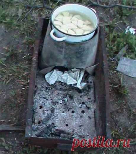 Печка на даче из старого ведра