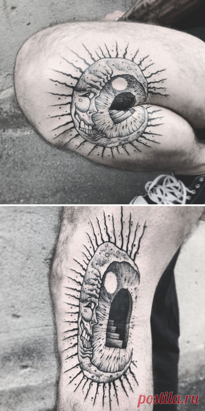 27 интересных движущихся татуировок, которые изменяются, когда люди сгибают свое тело