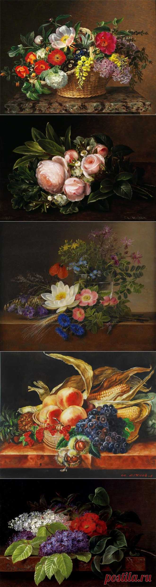 Натюрморты художника Jensen Johan Laurentz