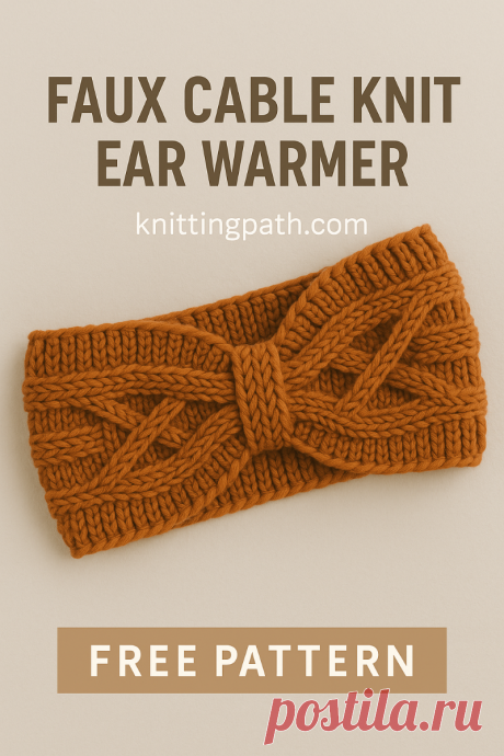 Faux Cable Knit Ear Warmer