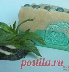 Как сделать мятно-огуречное мыло с нуля горячим способом