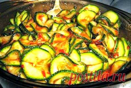 Кулинарные Рецепты: Кабачки маринованные мгновенного поедания