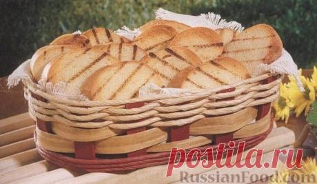 Рецепт: Чесночные гренки, приготовленные на гриле на RussianFood.com