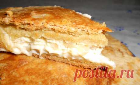 Французский пирог с сыром и луком.