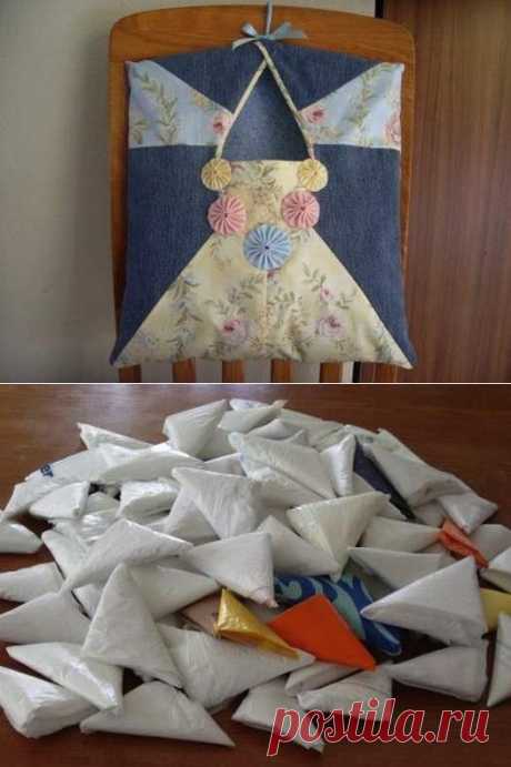 Поделки своими руками - Как хранить пакеты – полиэтиленовое «оригами»