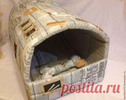 Купить Домик для таксы - разноцветный, для собаки, для таксы, домик для таксы, Мебельная ткань, поролон, холлофайбер