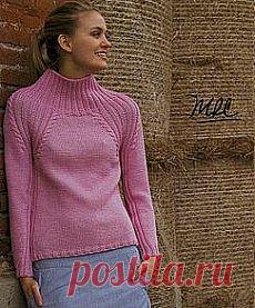 Нитка-клубок | Вязание модели и схемы | Розовый пуловер