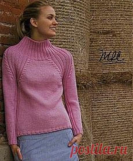 Нитка-клубок | Вязание модели и схемы | Розовый пуловер